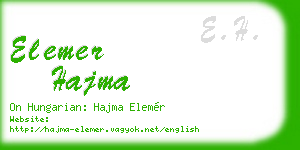 elemer hajma business card